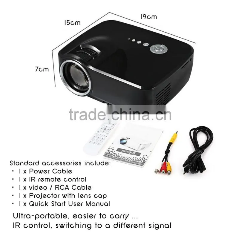 800 Lumens Support 1080 MINI Projector for Home Theater Projector GP70