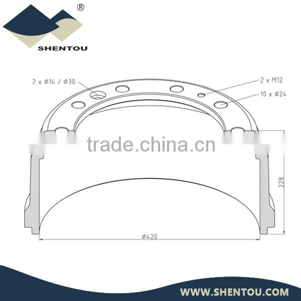 DAF Brake Drum 284.620
