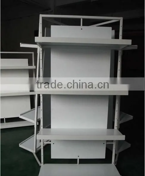 bottle water display shelf metal lattice supermarket display rack- ec