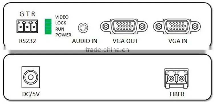 Newest 10KM VGA over Fiber converter external Audio with Bi-directional RS232 signal transmission support 1080P@60Hz resolution