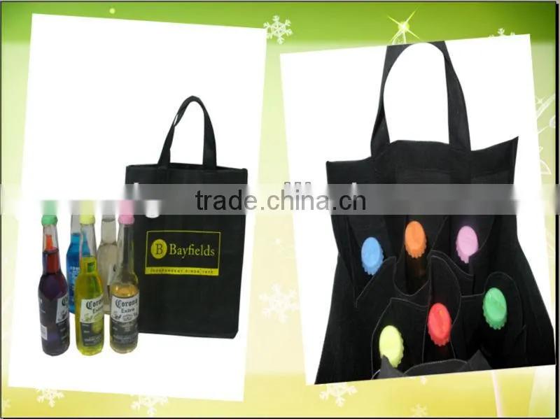 Eco-friendly wine bag/Gift wine bag/6 bottle wine bags with dividers