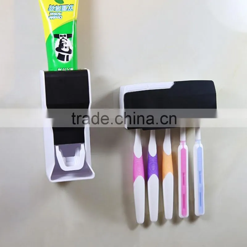 Dustproof Toothpaste Dispenser and Toothpaste Squeezer Kit Kid's 5 Toothbrush holders