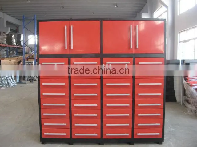 Single rail with chest and drawers tool cabinet