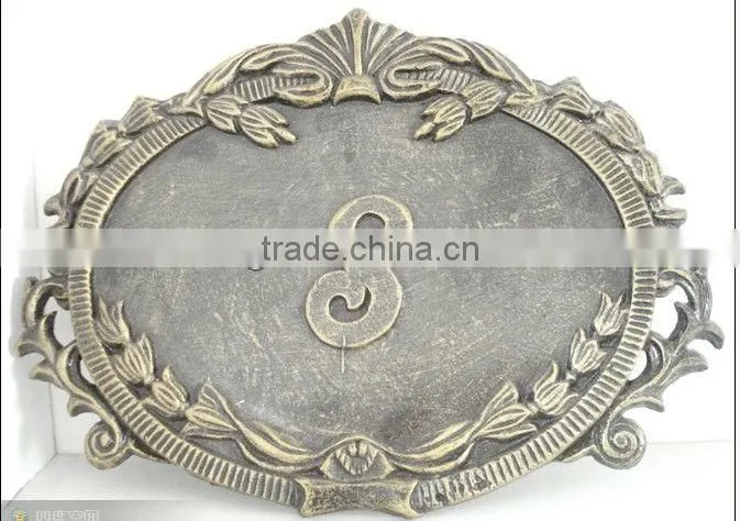 casting aluminum material decorative sign for street