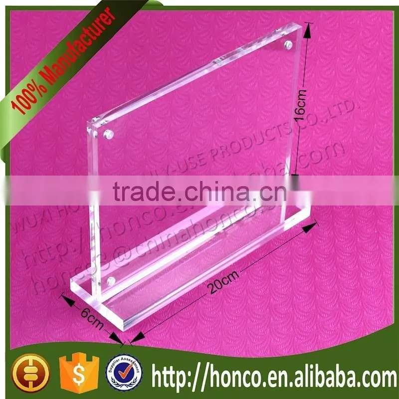 High Quality 7" Clear Color Acrylic Magnetic Photo Frames