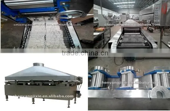 Mini fried instant noodles making line