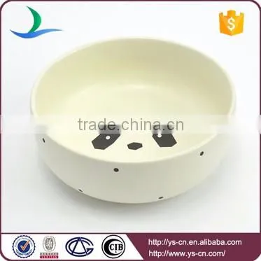 Panda design matt beige stoneware unbreakable dinnerware set