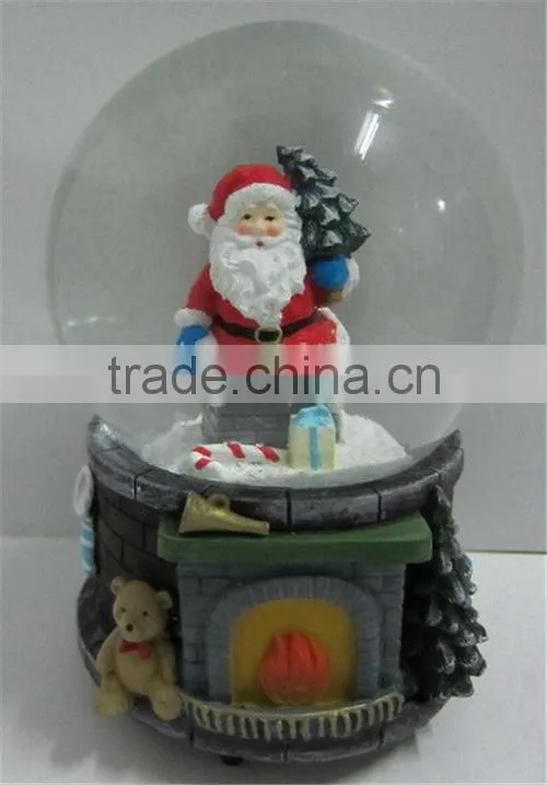 Resin glass unique christmas snow globes