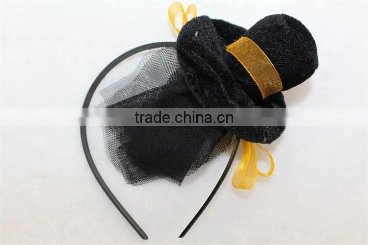 Halloween black hat hairband girl headband party headband