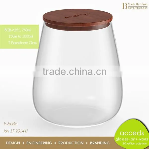 Personalized Home Goods New Sealable Airtight Glass Dessert Jar