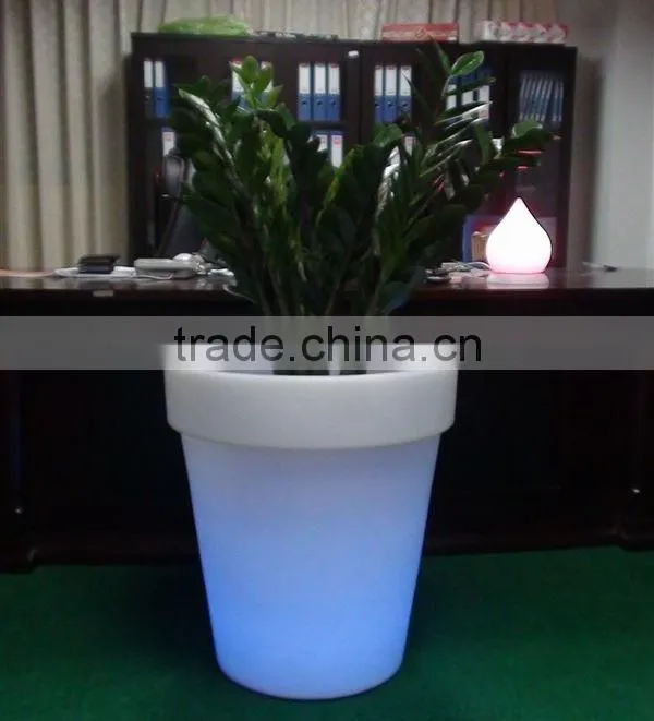 FO-9520 LED tapered round Garden colorful Floral Pot supplier