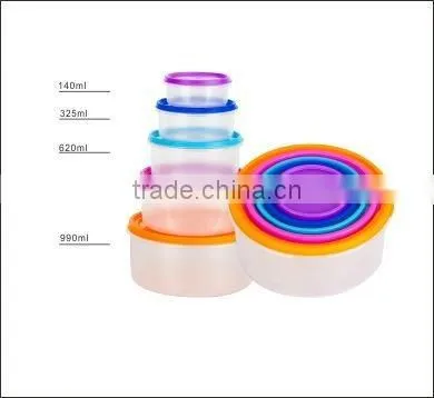 Plastic round meal prep containers and bento strorage lunch box food containers
