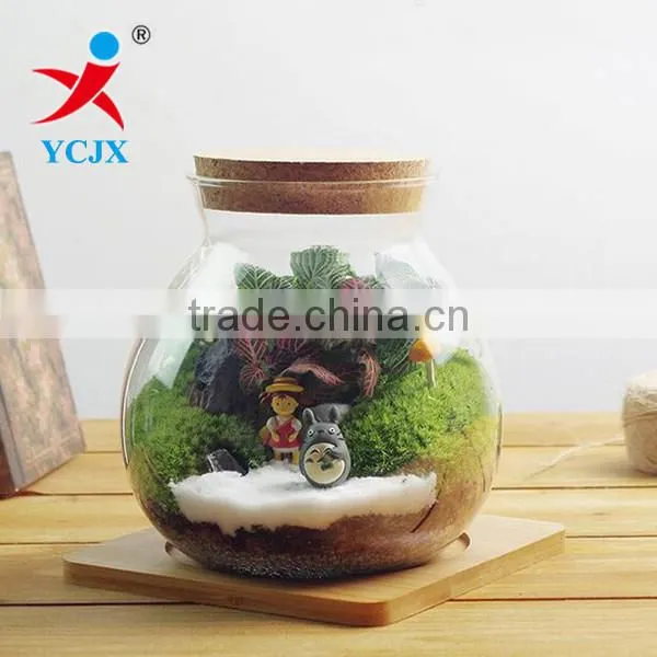 HOT SALE ROUND GLASS BALL CRAFT TERRARIUM WITH CORK LIDS