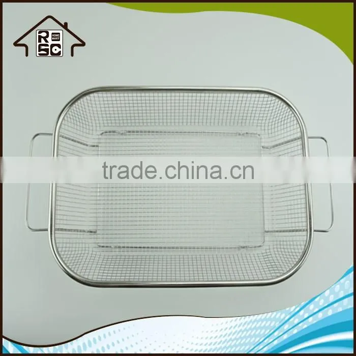 NBRSC Reliable Company Stainless Steel Mesh Roasting Frying Pan Grill Basket