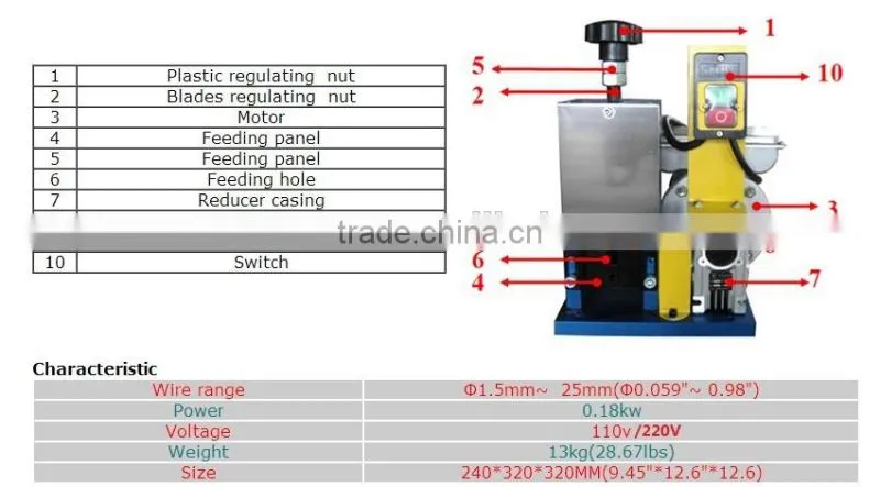 Used Copper wire cable peeling machine (AMWS-25)