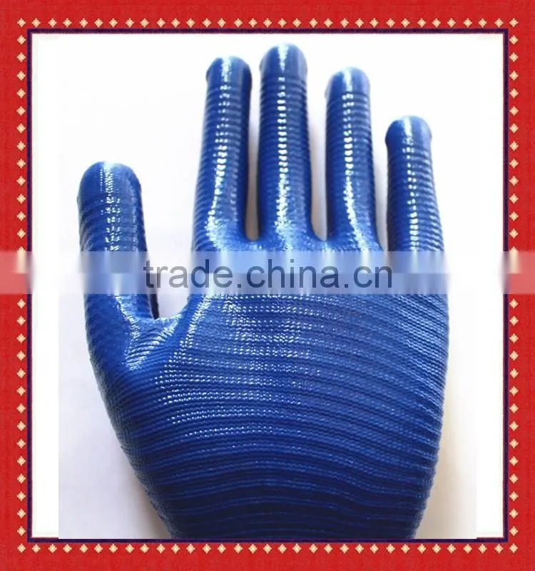 13G U3 Zebra Liner Anti Oil Honeycomb Garden Gloves With Nitrile Coated