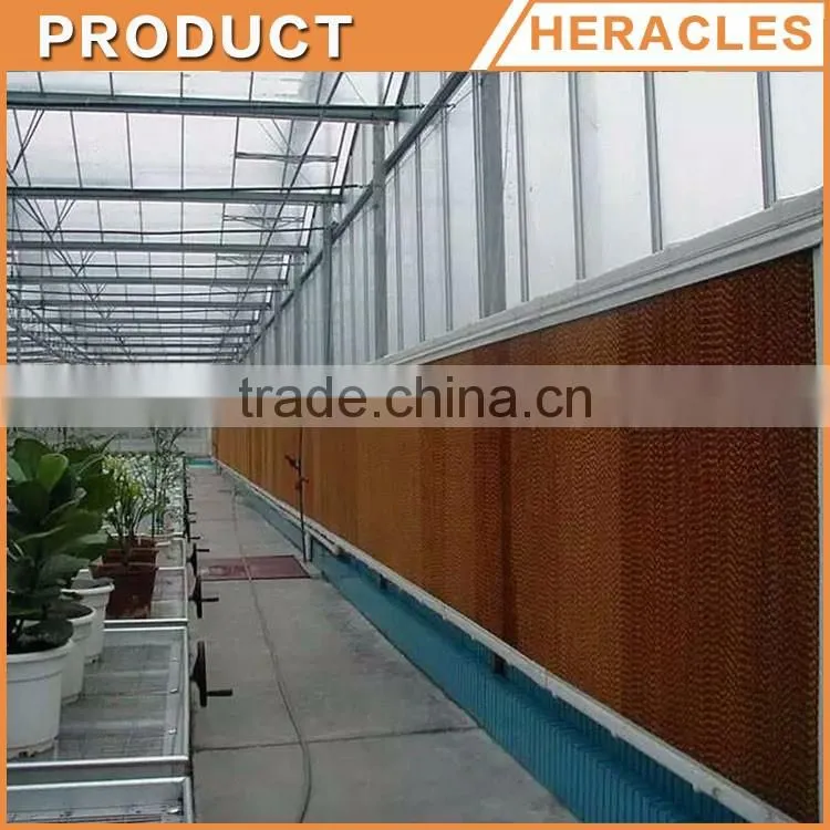 Heracles trade assurance poultry farming equipment evaporative cooling pad and exhaust fan greenhouse cooling system