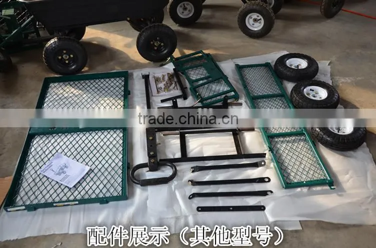 Metal Hand pull Garden tool cart