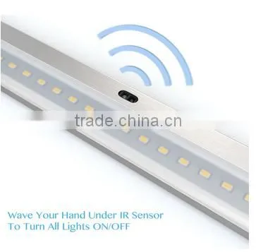 3 Panels LED Under Cabinet Lighting, with IR Sensor! Hand Wave Activated - Bright, Strong and Stable - Easy to Install, Screw an