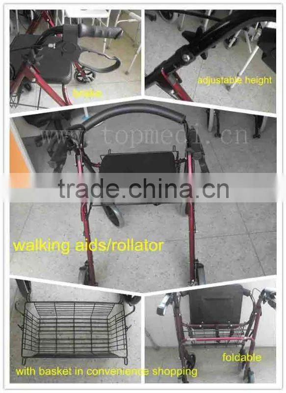Rehabilitation Therapy Supplies With basket Rollator assist walking