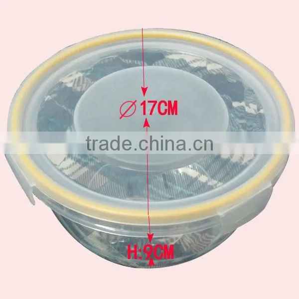 Lockable Plastic Stackable Vacuum Food Storage Crisper box with Round Shape