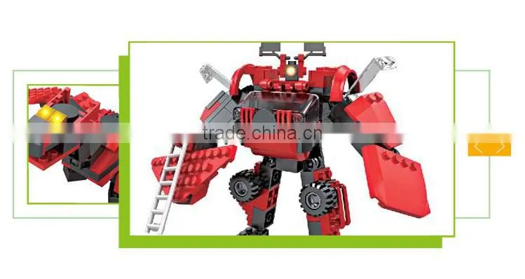 3 in 1 Hot sale child play diy building blocks wholesale toy robot
