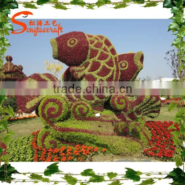 Customized artificial landscape grass topiary animal outdoor decoration artificial grass topiary model