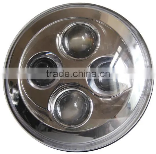 7inch led round angel eyes head lights high/low beam motorcycle led head light
