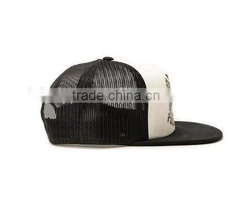 Design Your Own Screen Print Trucker Hat Wholesale Flat Brim Trucker Hat 5 Panel Custom Printed Mesh Trucker Hat