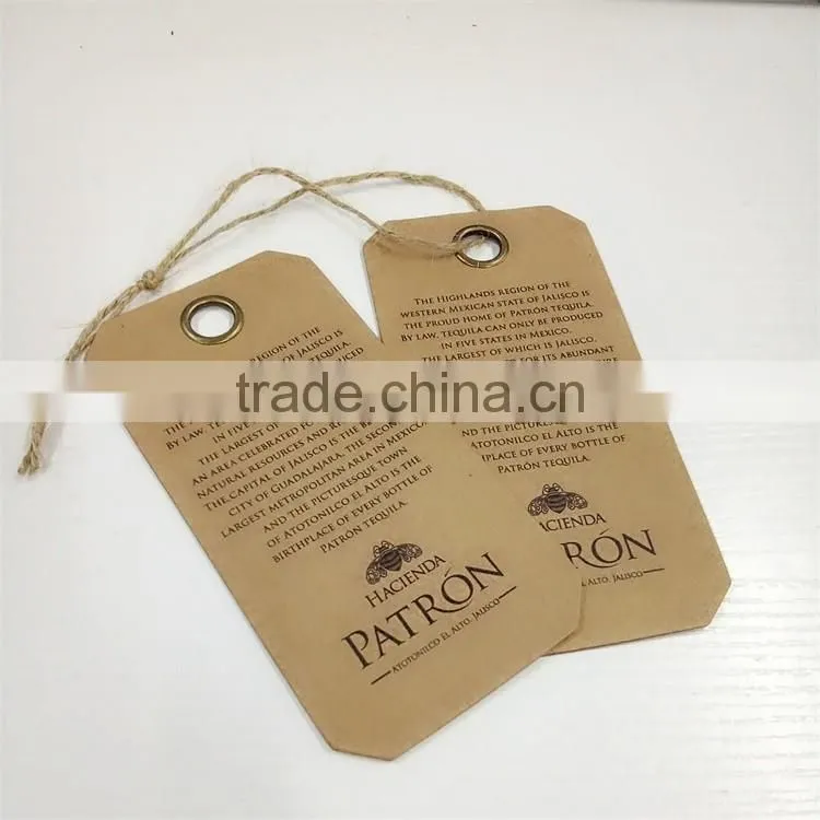 2017 china custom jeans paper hang tags