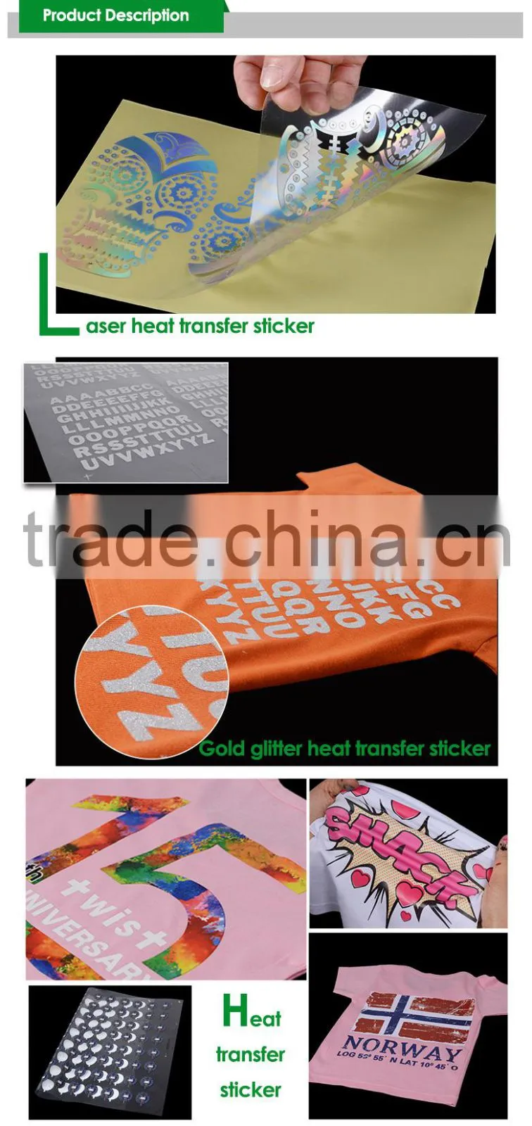 Customize Heat Transfer Stickers For Garments