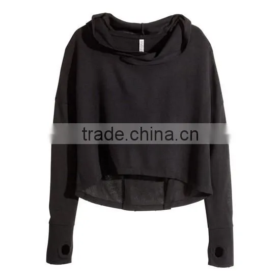 Wholesale Custom women's cropped top hoodie