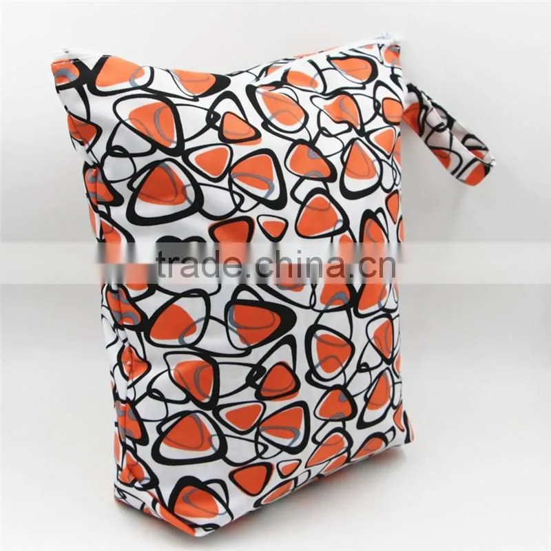 Printed cloth diaper bag custom wet bag factory reusable wet bag