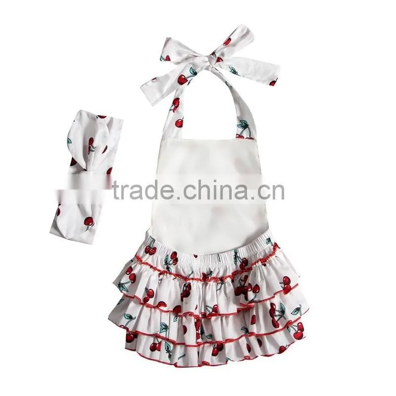 Summer baby clothing hot sale baby girl floral bubble romper infant and toddler baby romper with matching headband