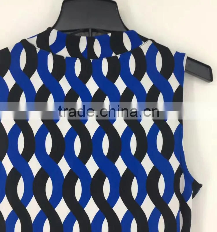 Women clearance lots sleeveless geometric pattern print fashion dress