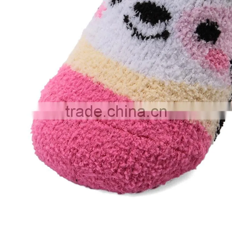 cute winter thick thermal coral fleeces socks with lovely cute design