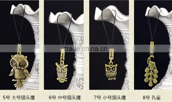 Fashion promotional metal mobile phone key chain for girls