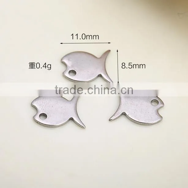 High quality stainless steel elephant charm tags diy animal steel charm tags for jewelry parts 2016