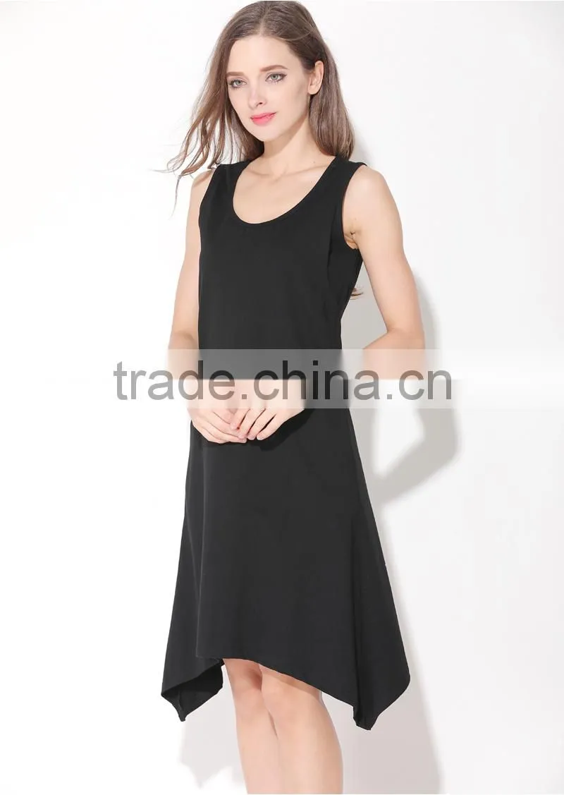 2017 Mamalove Sleeveless Soft Cotton Black Breastfeeding Clothes Nursing Dress Maternity for Women