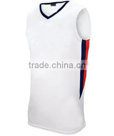 Plain white basketball jersey