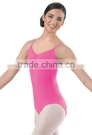 Cotton Pinch-Front Camisole Leotard DL1610
