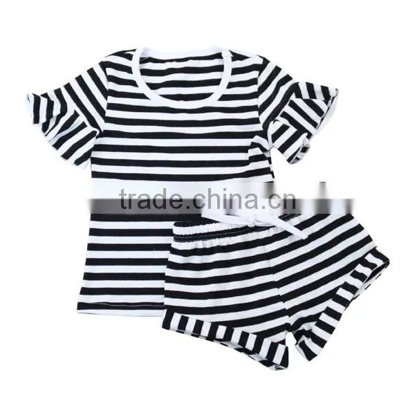 2017 wholesale baby clothes western girls outfit girls summer sets children shirts match shorts girl outfit