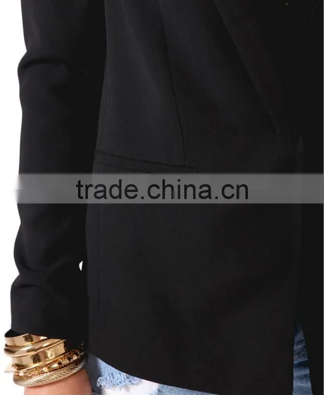Longline Notched Lapel Blazer