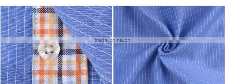 Blue men funky dress button down shirt