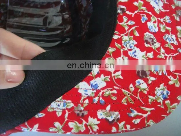 Hot sale flat brim custom floral private label hat