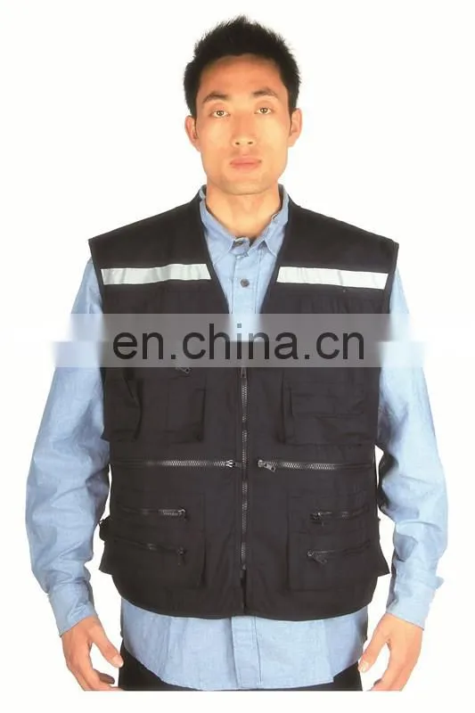 polyester working vest /fishing vest for men/ safety workwear vest /cheap fishing vest/sleeveless work vest