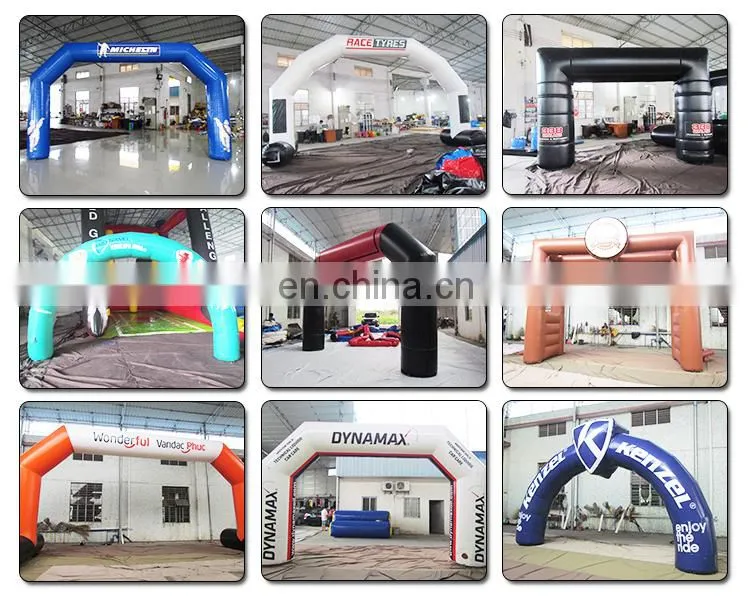 Customized black advertising Inflatable Arch with detachable printing
