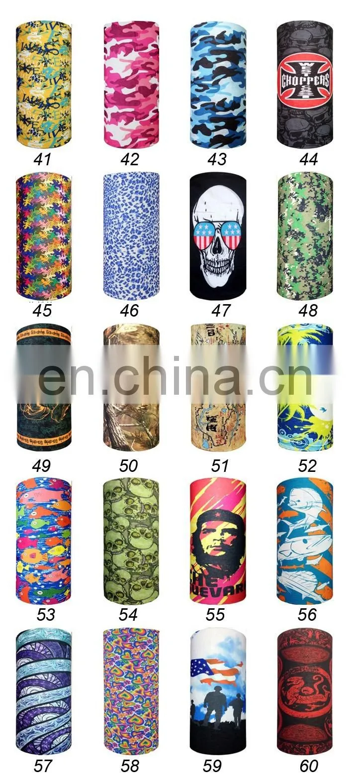 custom logo printed tube turban Army camouflage scarf soldiers' scarf