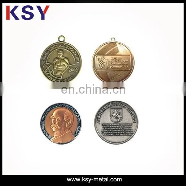 Gold silver bronze sports metal zinc alloy medal