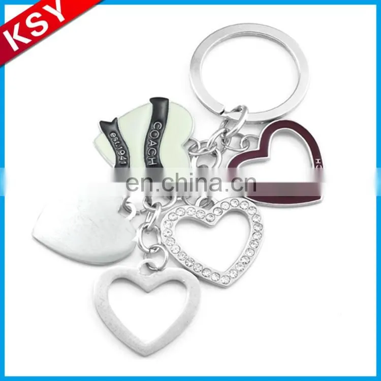 Lovely custom shaped metal keychain for Lovers